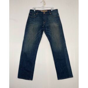 Raised Research Group LRG Straight Fit Jeans Men 38 Blue Mustaches J155010 style